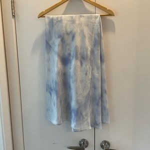 Satin midi skirt